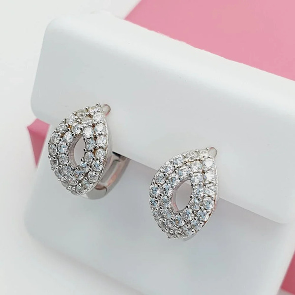 "925 Sterling Silver Cubic Zirconia Earrings, U19254656 - Picture 3 of 11